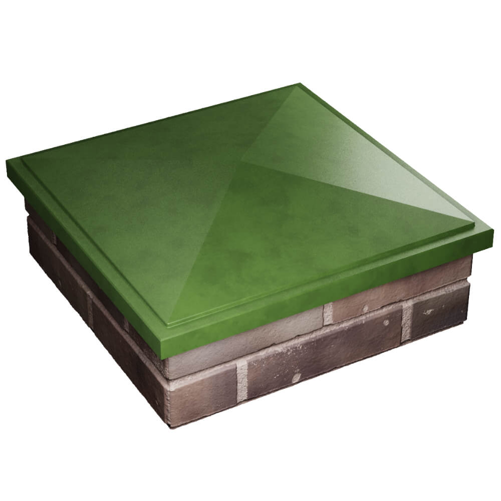 Колпак Zking БонаМоно Зеленый на столб 2х2 кирпича (515х515, 530х530мм) в Новороссийске фото