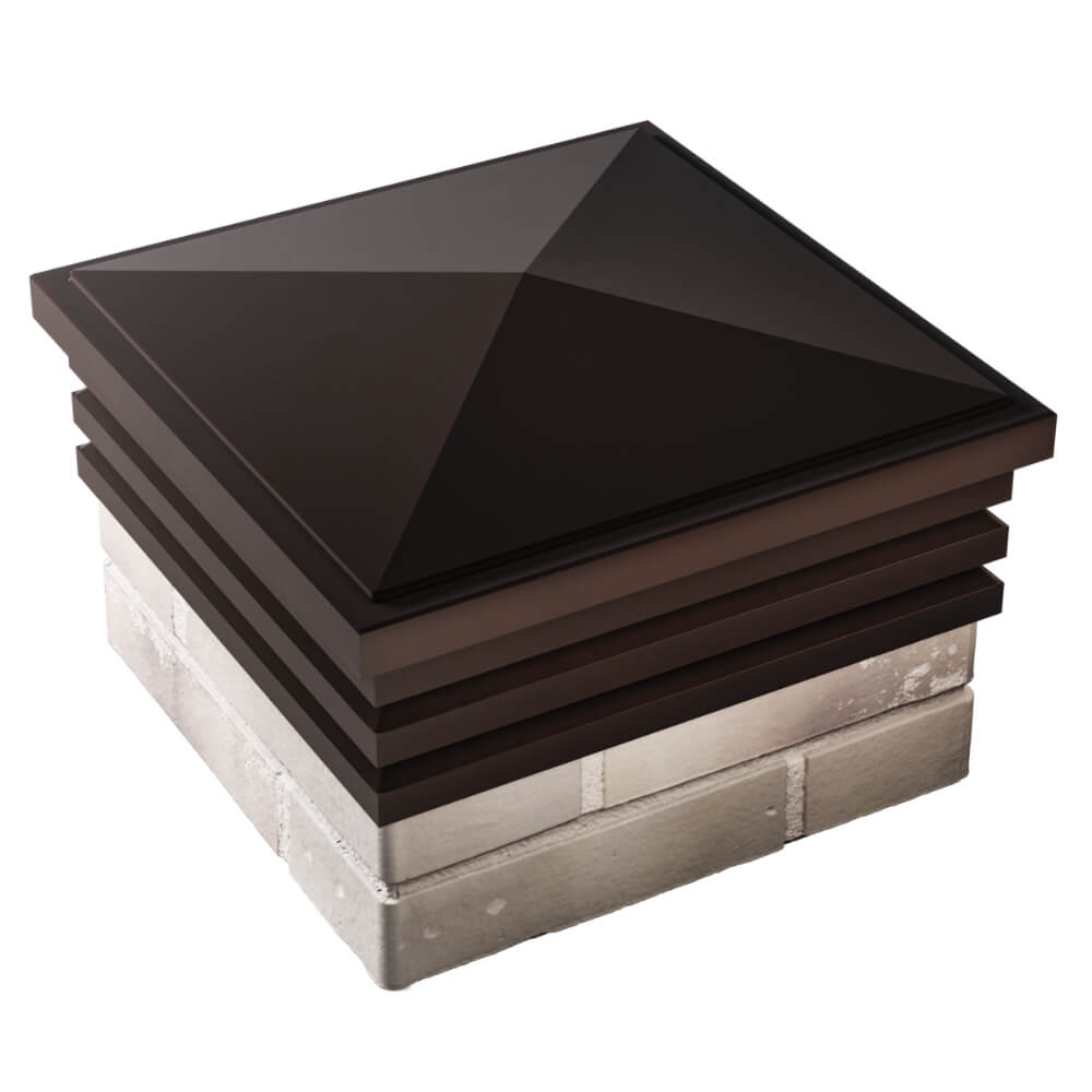 Колпак Zking Бона ХайТек Коричневый на столб 1.5х1.5 кирпича (385х385мм) в Новороссийске фото