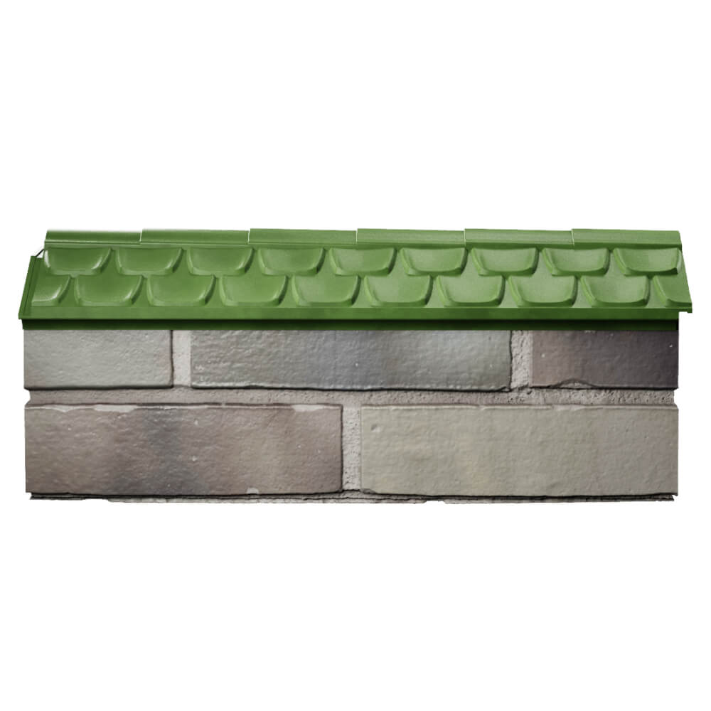 Парапет Zking Эльбрус Зеленый с посадкой на 0.5 кирпича (130мм) в Новороссийске фото