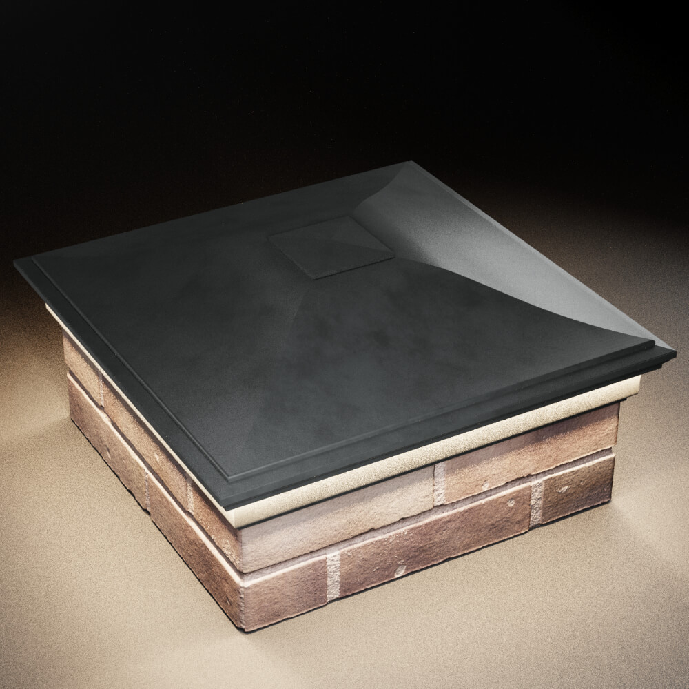 Колпак Zking Монблан Серый на столб 2х2 кирпича (515х515мм) c подсветкой в Новороссийске фото