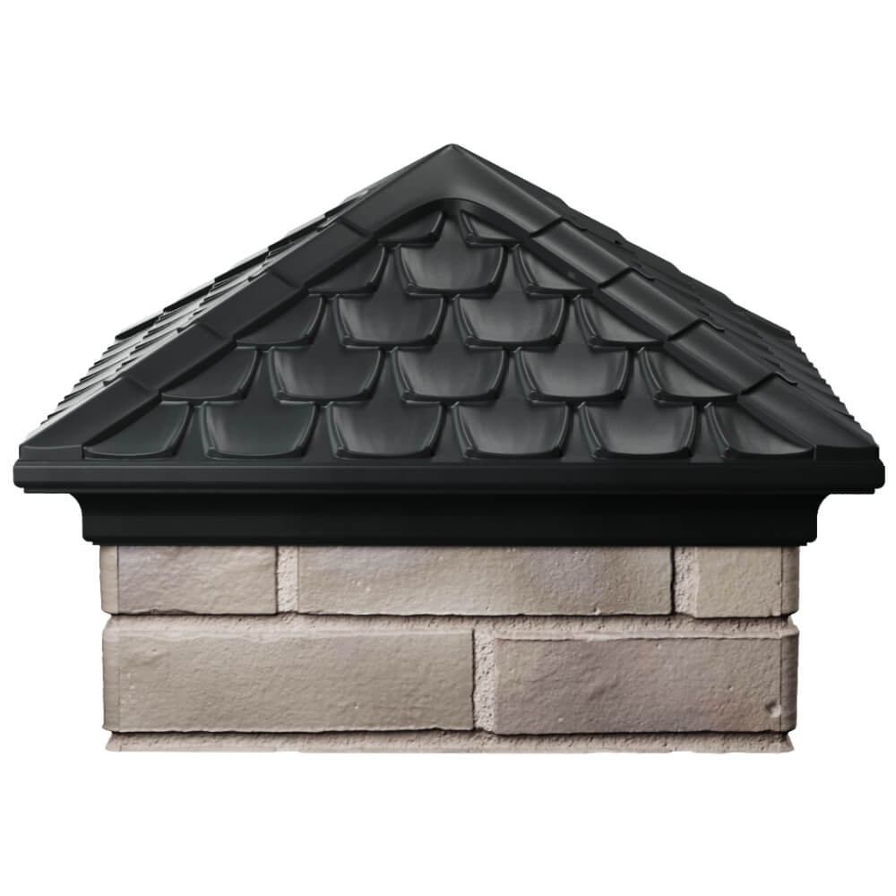 Колпак Zking Эльбрус Черный на столб 1.5х1.5 кирпича (385х385мм) Новороссийск фото