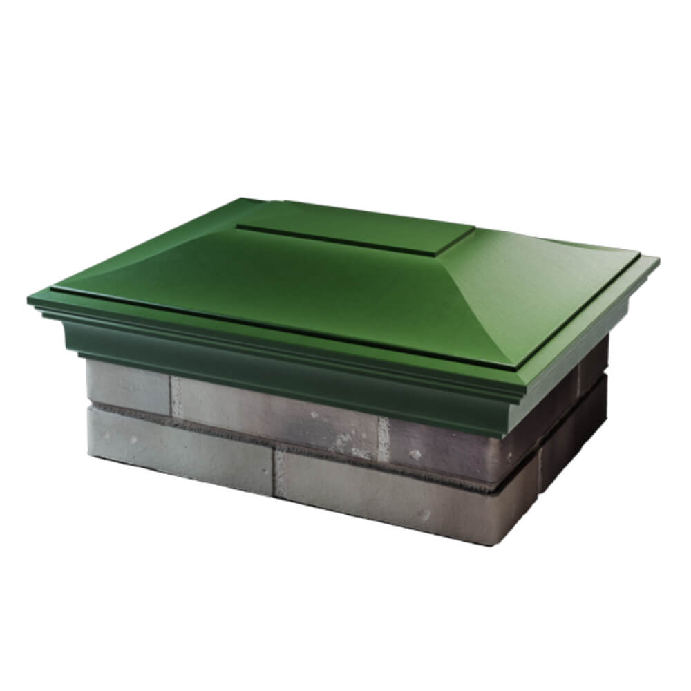 Колпак Zking Монблан Зеленый на столб 2х1.5 кирпича (515х385мм) в Новороссийске фото