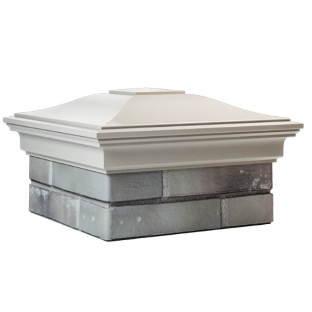 Колпак Zking Монблан Бежевый на столб 1.5х1.5 кирпича (385х385мм) в Новороссийске фото