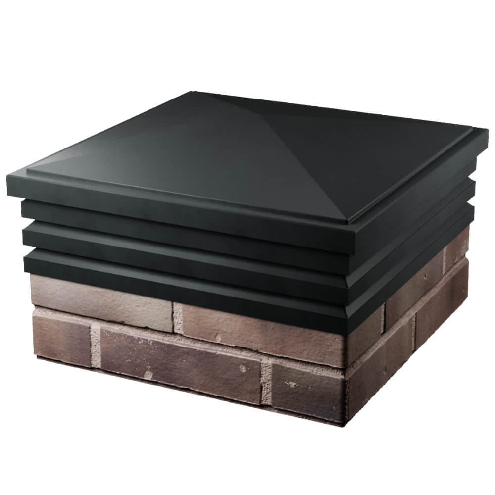 Колпак Zking Бона ХайТек Черный на столб 2х2 кирпича (513х513мм) в Новороссийске фото