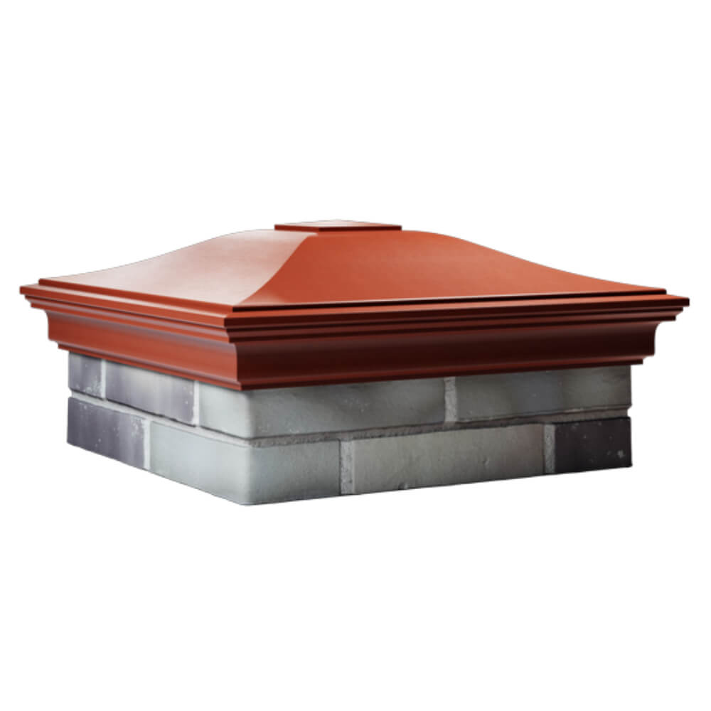 Колпак Zking Монблан Красный на столб 2х2 кирпича (515х515мм) в Новороссийске фото