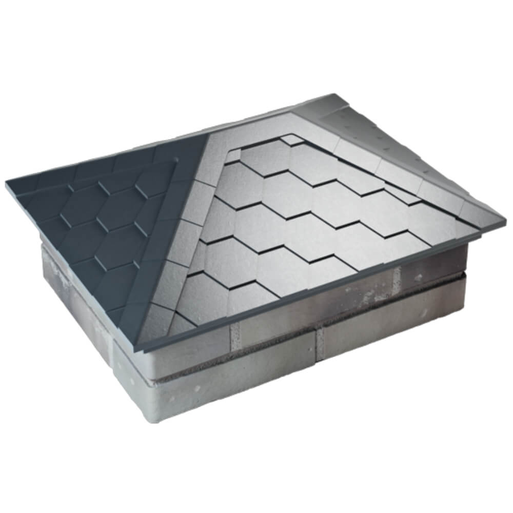 Колпак Zking Эверест Серый на столб 2х1.5 кирпича (520х390мм) Новороссийск фото