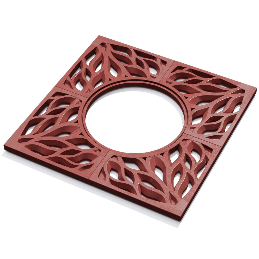 Приствольная решетка для дерева ZKING CRUST 1.2х1.2м Красная в Новороссийске фото