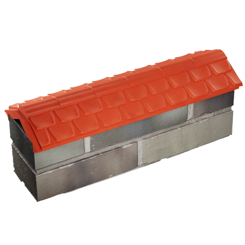 Парапет Zking Эльбрус Красный с посадкой на 0.5 кирпича (130мм) в Новороссийске фото