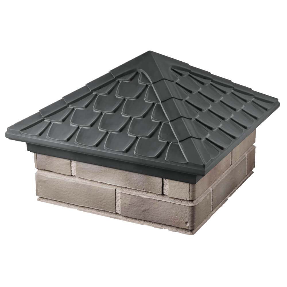 Колпак Zking Эльбрус Серый на столб 1.5х1.5 кирпича (385х385мм) в Новороссийске фото