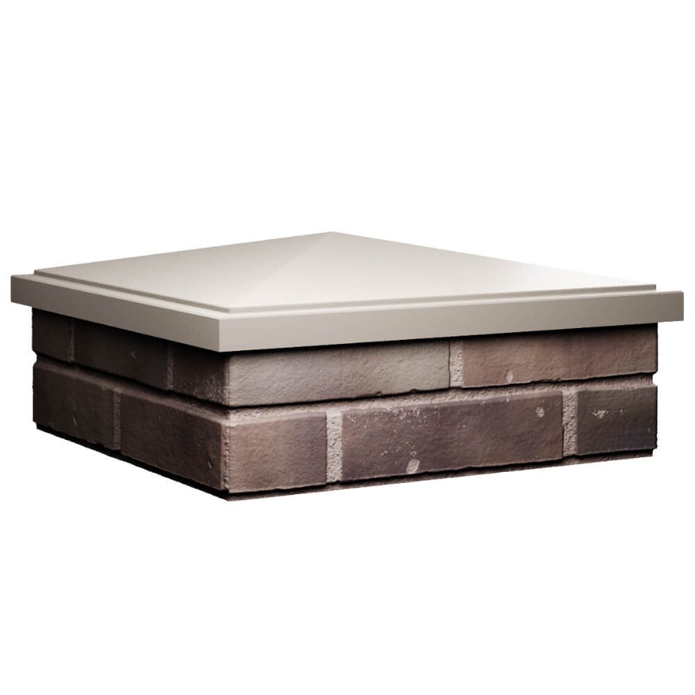 Колпак Zking БонаМоно Бежевый на столб 2х2 кирпича (515х515, 530х530мм) в Новороссийске фото