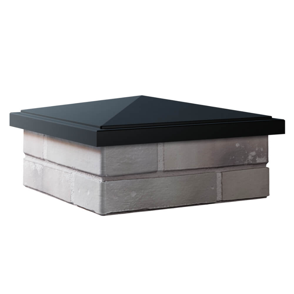 Колпак Zking БонаМоно Черный на столб 1.5х1.5 кирпича (385х385, 400х400мм) в Новороссийске фото