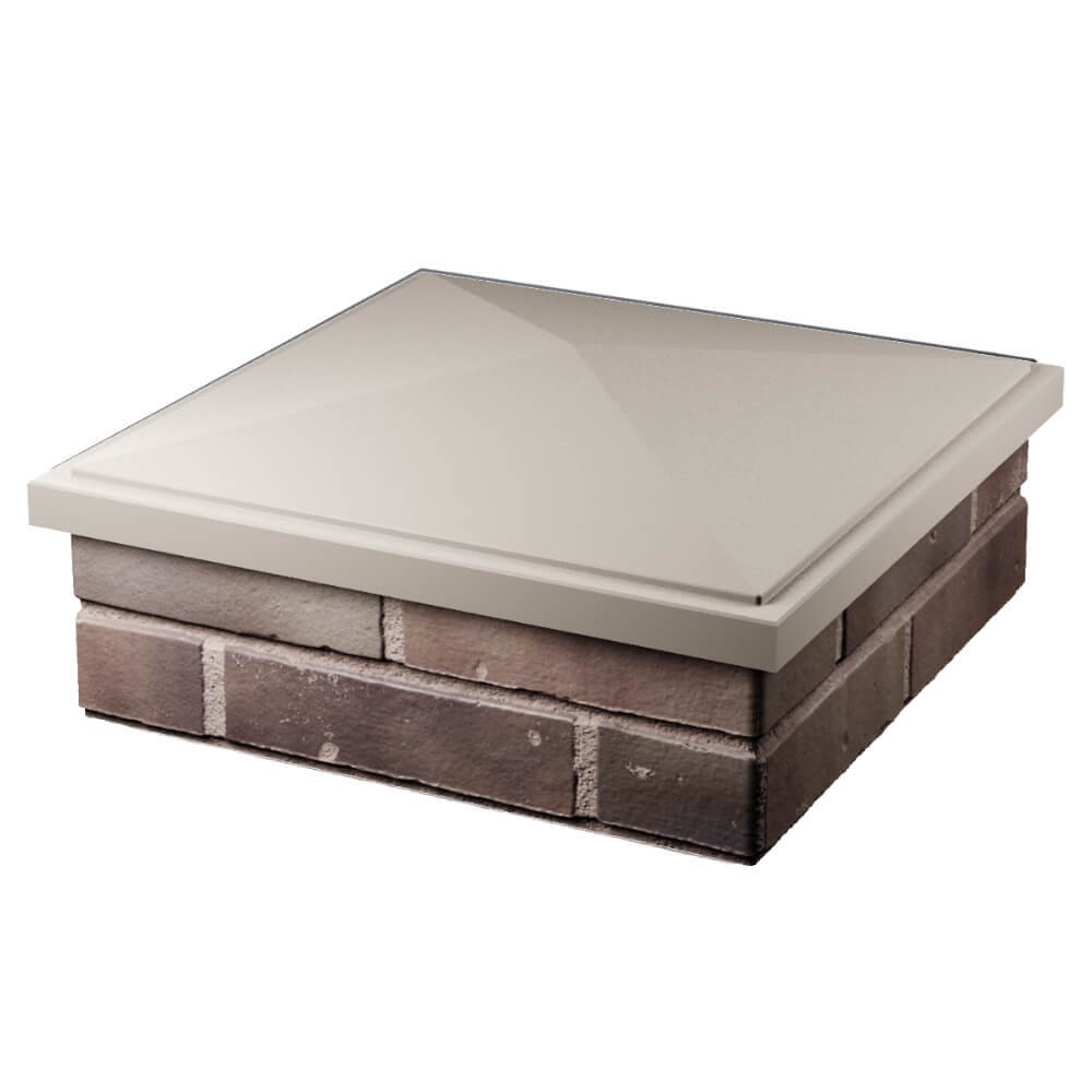 Колпак Zking БонаМоно Бежевый на столб 2х2 кирпича (515х515, 530х530мм) в Новороссийске фото