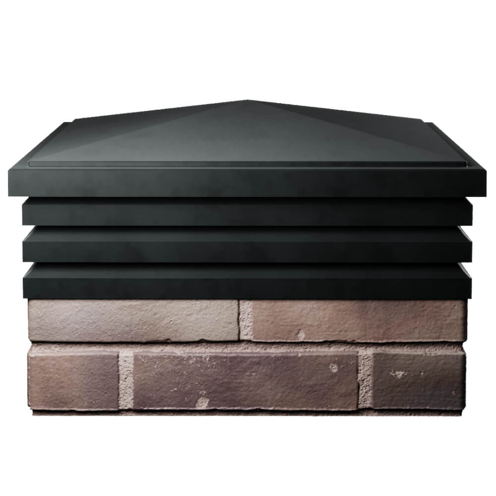 Колпак Zking Бона ХайТек Черный на столб 2х2 кирпича (513х513мм) Новороссийск фото