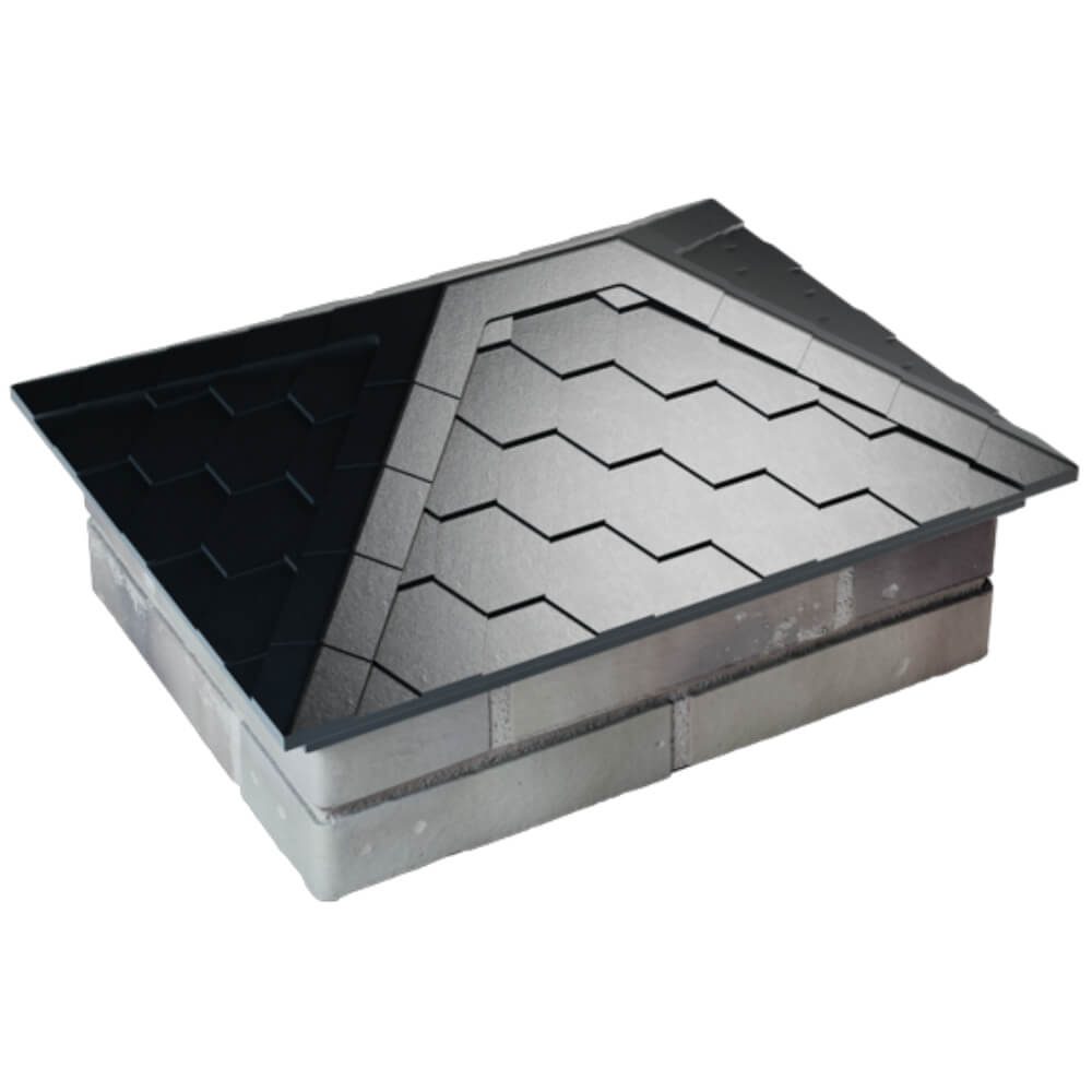 Колпак Zking Эверест Черный на столб 2х1.5 кирпича (520х390мм) Новороссийск фото