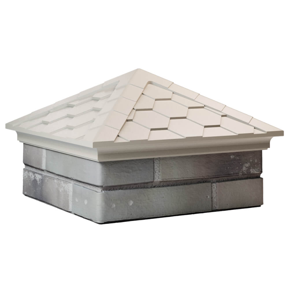 Колпак Zking Эверест Бежевый на столб 1.5х1.5 кирпича (390х390мм) в Новороссийске фото