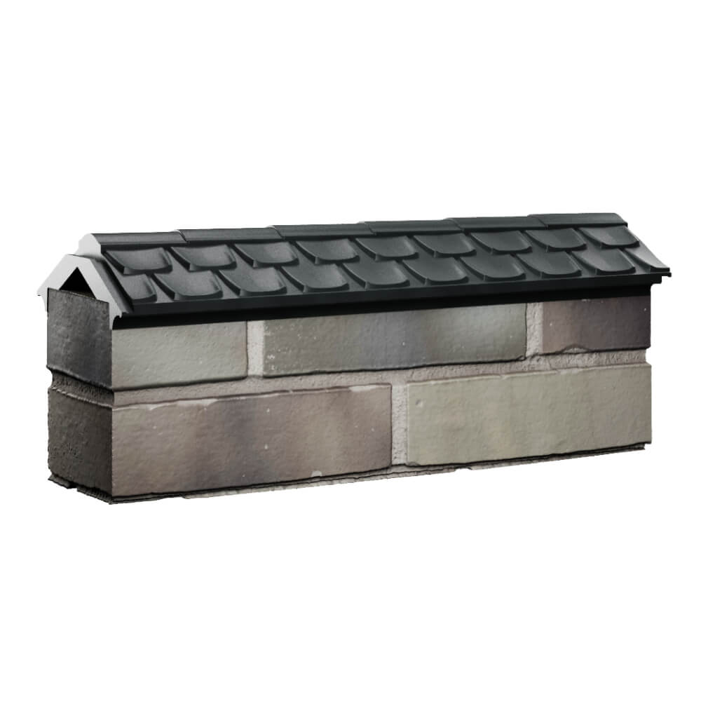 Парапет Zking Эльбрус Черный с посадкой на 0.5 кирпича (130мм) Новороссийск фото