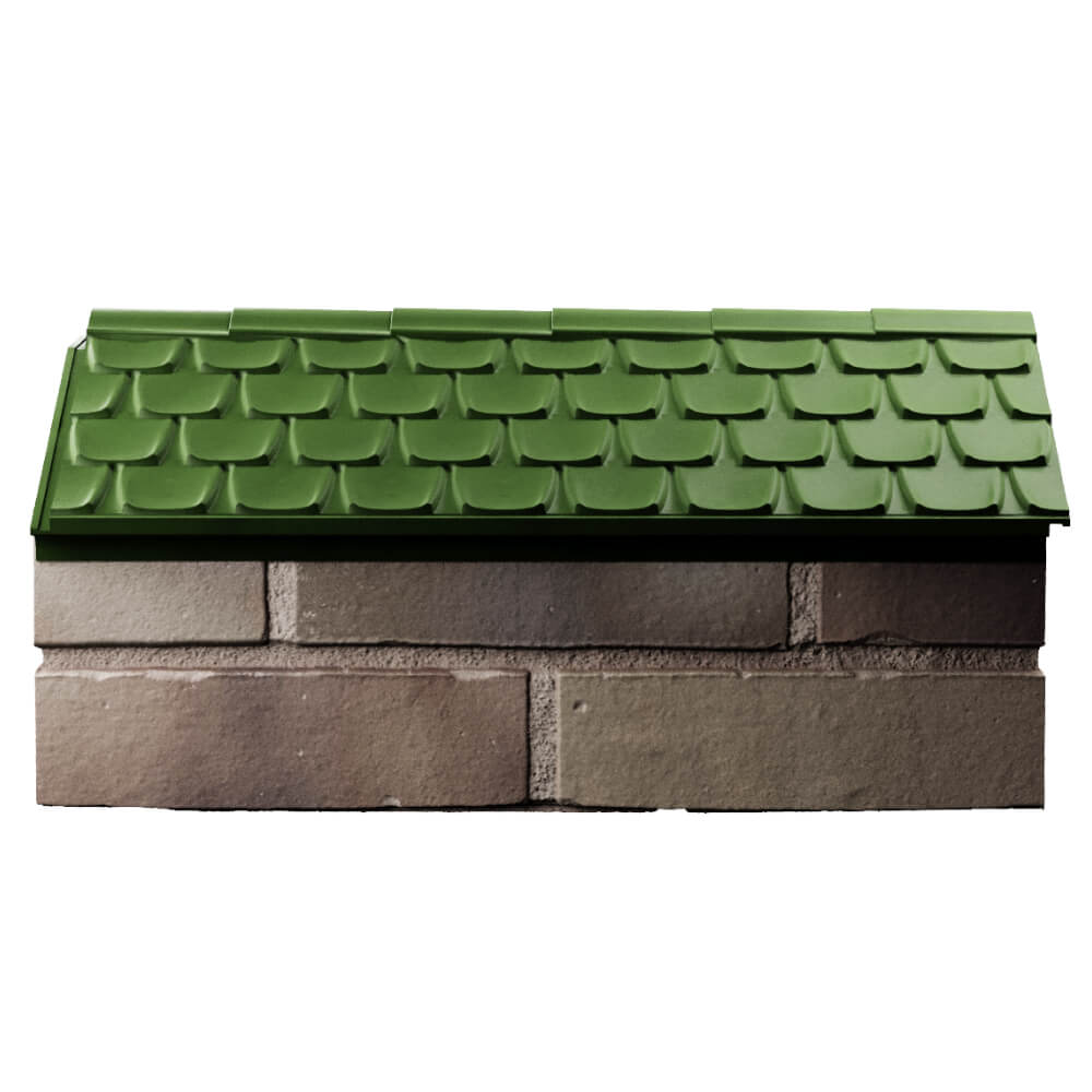 Парапет Zking Эльбрус Зеленый с посадкой на 1 кирпич (255мм) в Новороссийске фото
