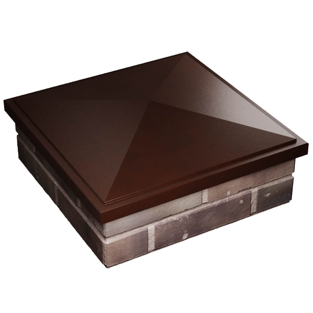 Колпак Zking БонаМоно Коричневый на столб 2х2 кирпича (515х515, 530х530мм) в Новороссийске фото