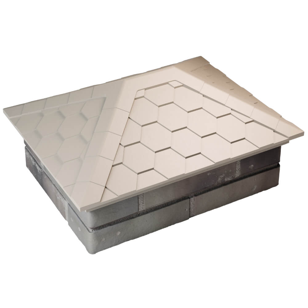 Колпак Zking Эверест Бежевый на столб 2х1.5 кирпича (520х390мм) Новороссийск фото