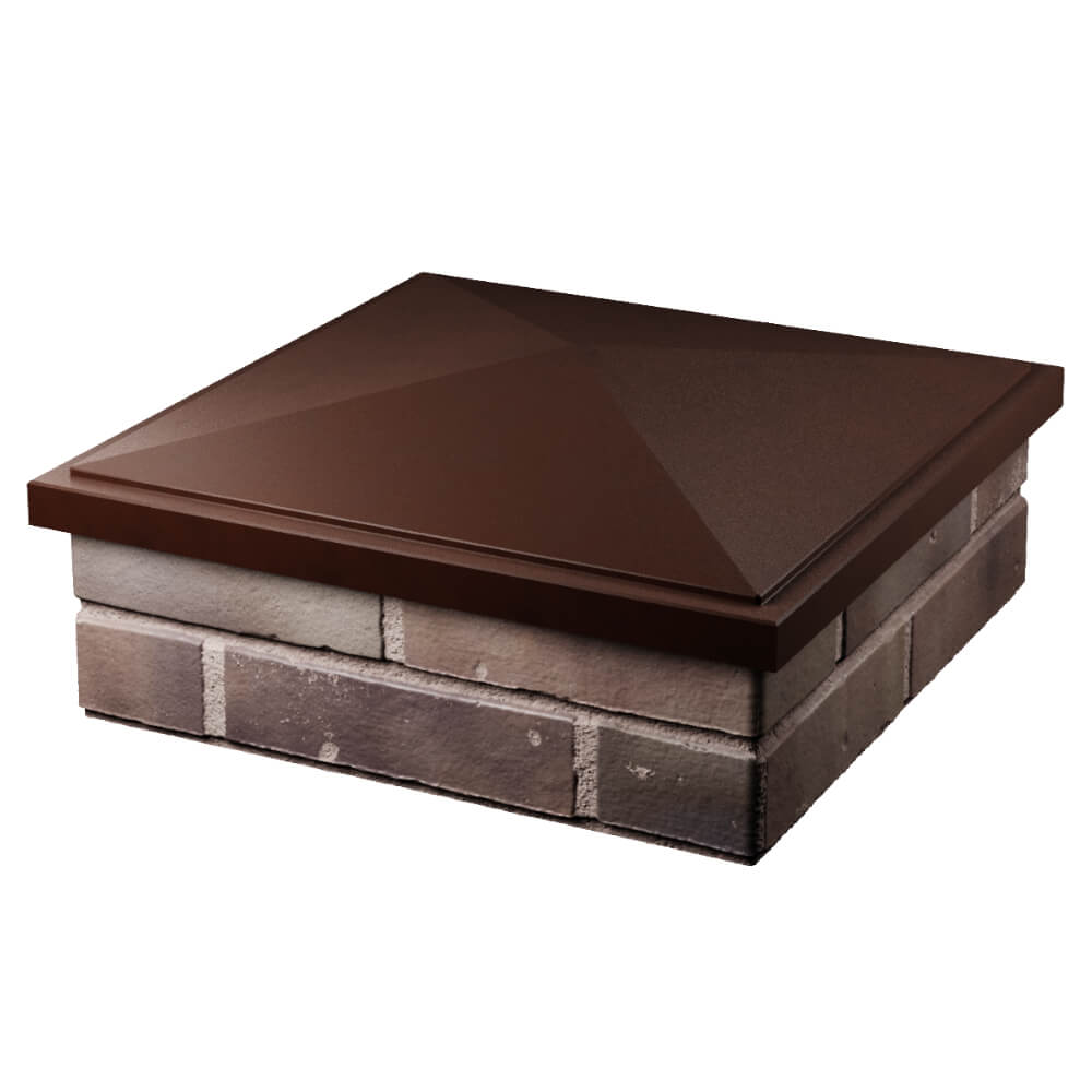 Колпак Zking БонаМоно Коричневый на столб 2х2 кирпича (515х515, 530х530мм) в Новороссийске фото