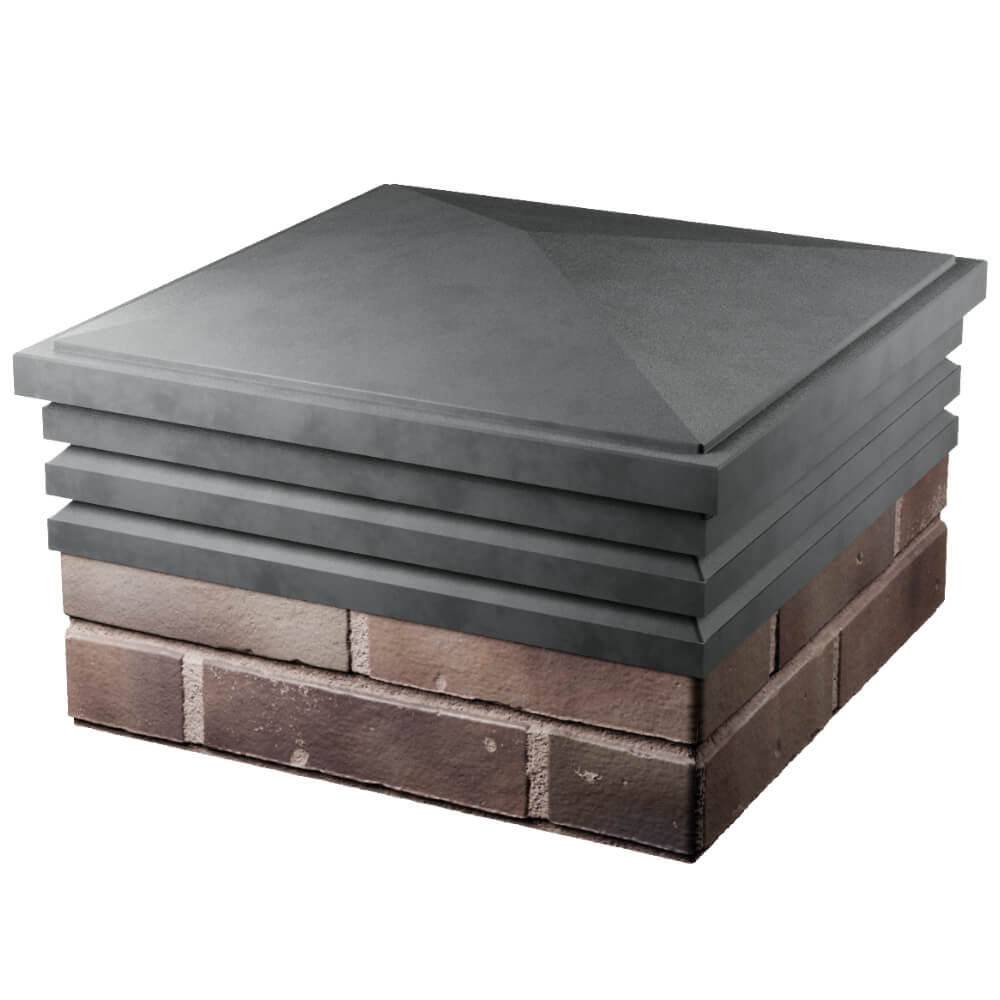 Колпак Zking Бона ХайТек Серый на столб 2х2 кирпича (513х513мм) в Новороссийске фото