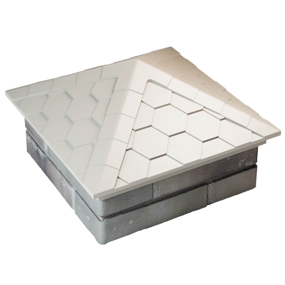 Колпак Zking Эверест Бежевый на столб 1.5х1.5 кирпича (390х390мм) в Новороссийске фото