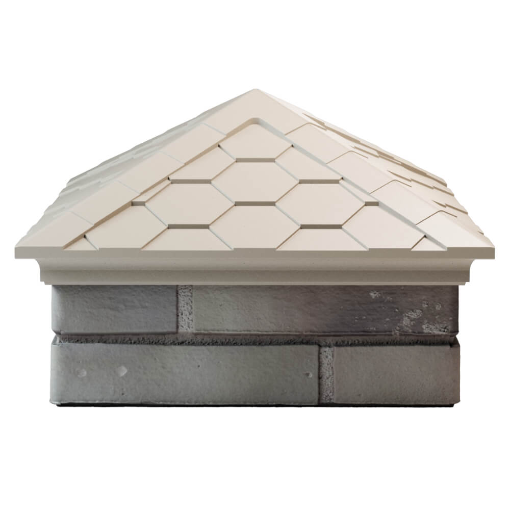 Колпак Zking Эверест Бежевый на столб 1.5х1.5 кирпича (390х390мм) Новороссийск фото