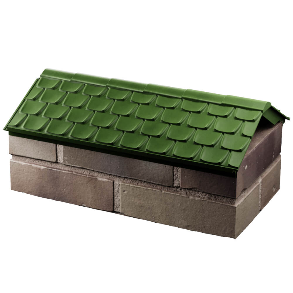 Парапет Zking Эльбрус Зеленый с посадкой на 1 кирпич (255мм) в Новороссийске фото