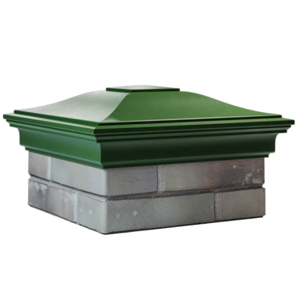 Колпак Zking Монблан Зеленый на столб 1.5х1.5 кирпича (385х385мм) в Новороссийске фото