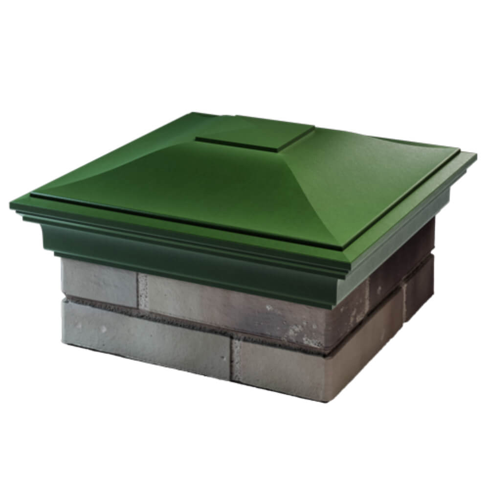 Колпак Zking Монблан Зеленый на столб 1.5х1.5 кирпича (385х385мм) в Новороссийске фото