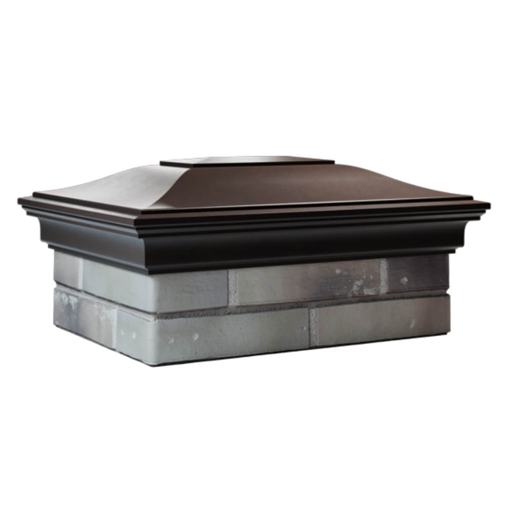 Колпак Zking Монблан Коричневый на столб 2х1.5 кирпича (515х385мм) в Новороссийске фото