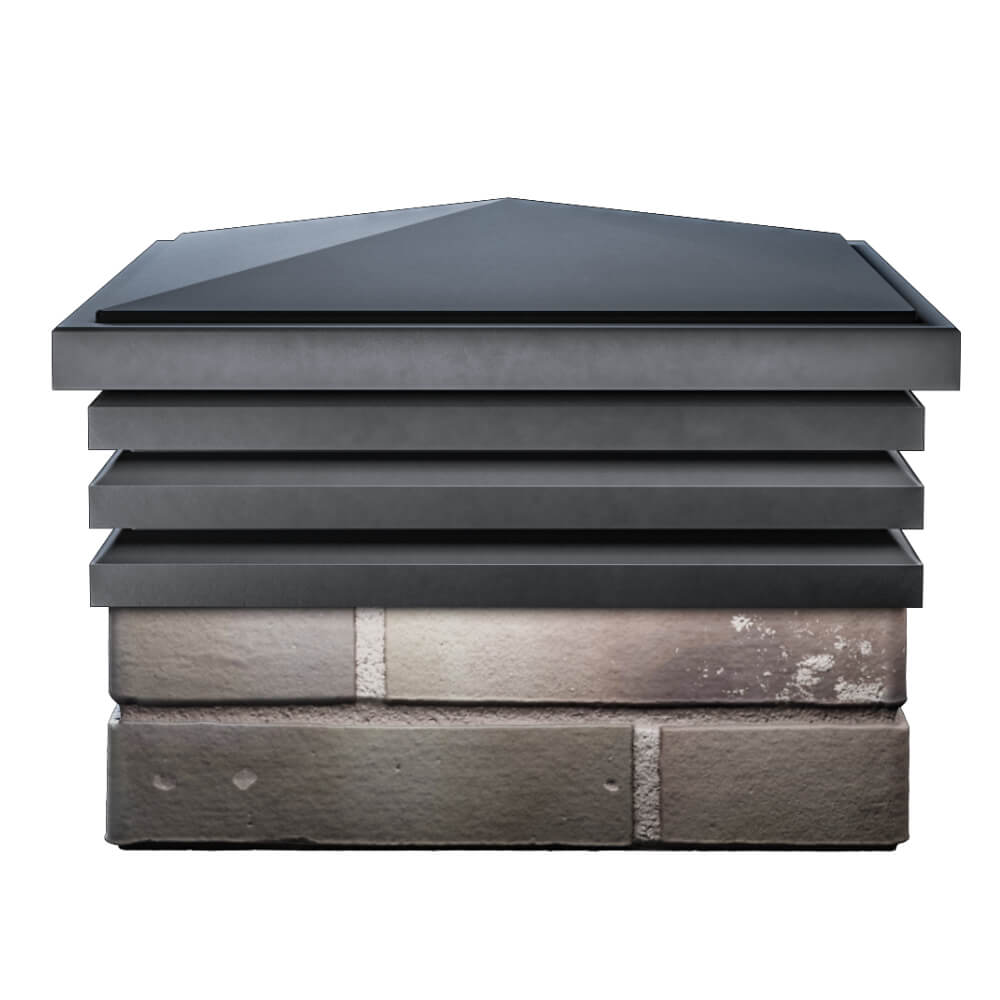 Колпак Zking Бона ХайТек Серый на столб 1.5х1.5 кирпича (385х385мм) Новороссийск фото