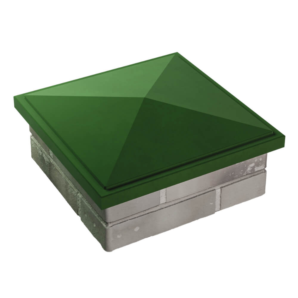 Колпак Zking БонаМоно Зеленый на столб 1.5х1.5 кирпича (385х385, 400х400мм) в Новороссийске фото