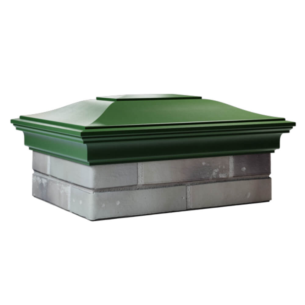 Колпак Zking Монблан Зеленый на столб 2х1.5 кирпича (515х385мм) в Новороссийске фото