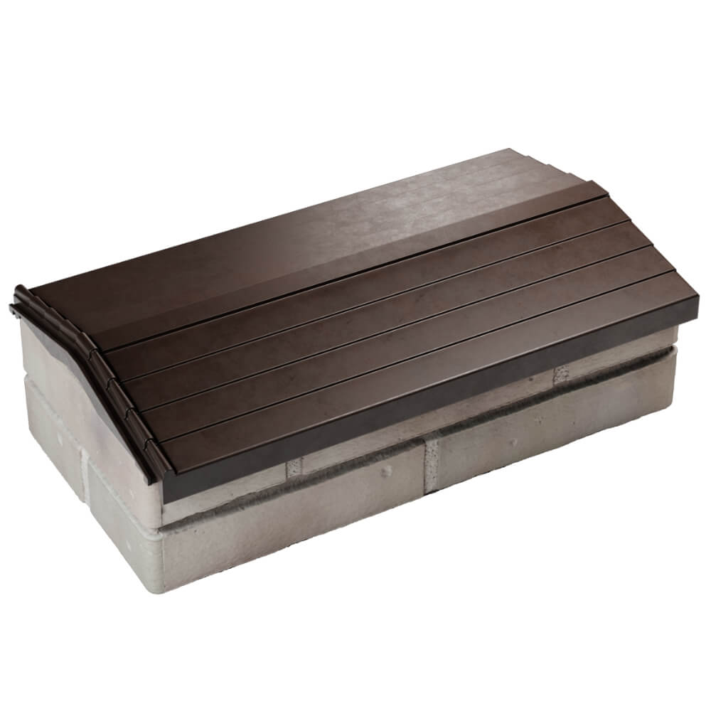 Парапет Zking Бона ХайТек Коричневый с посадкой на 1 кирпич (200/225/255мм) в Новороссийске фото