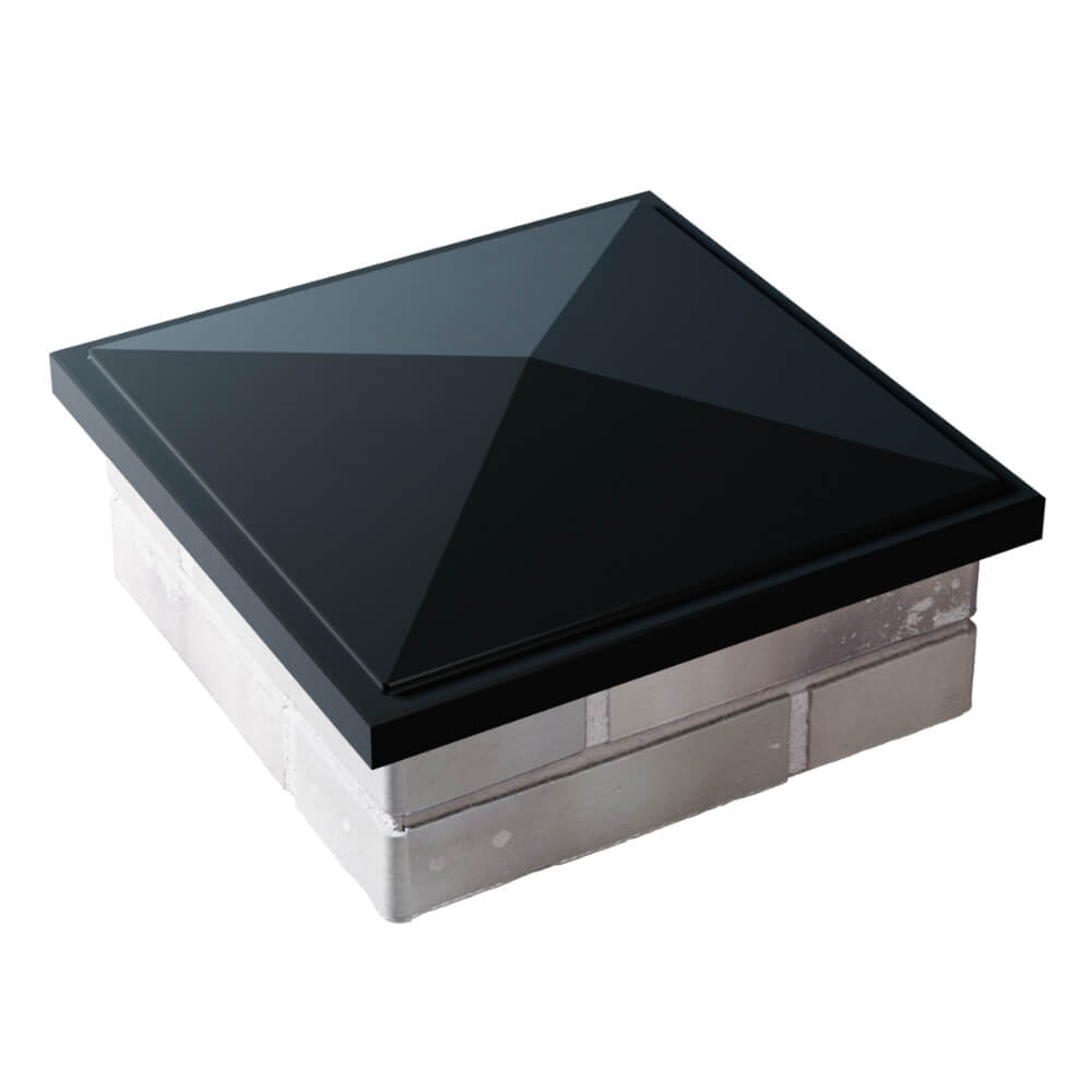 Колпак Zking БонаМоно Черный на столб 1.5х1.5 кирпича (385х385, 400х400мм) в Новороссийске фото