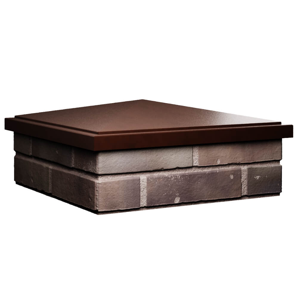 Колпак Zking БонаМоно Коричневый на столб 2х2 кирпича (515х515, 530х530мм) в Новороссийске фото