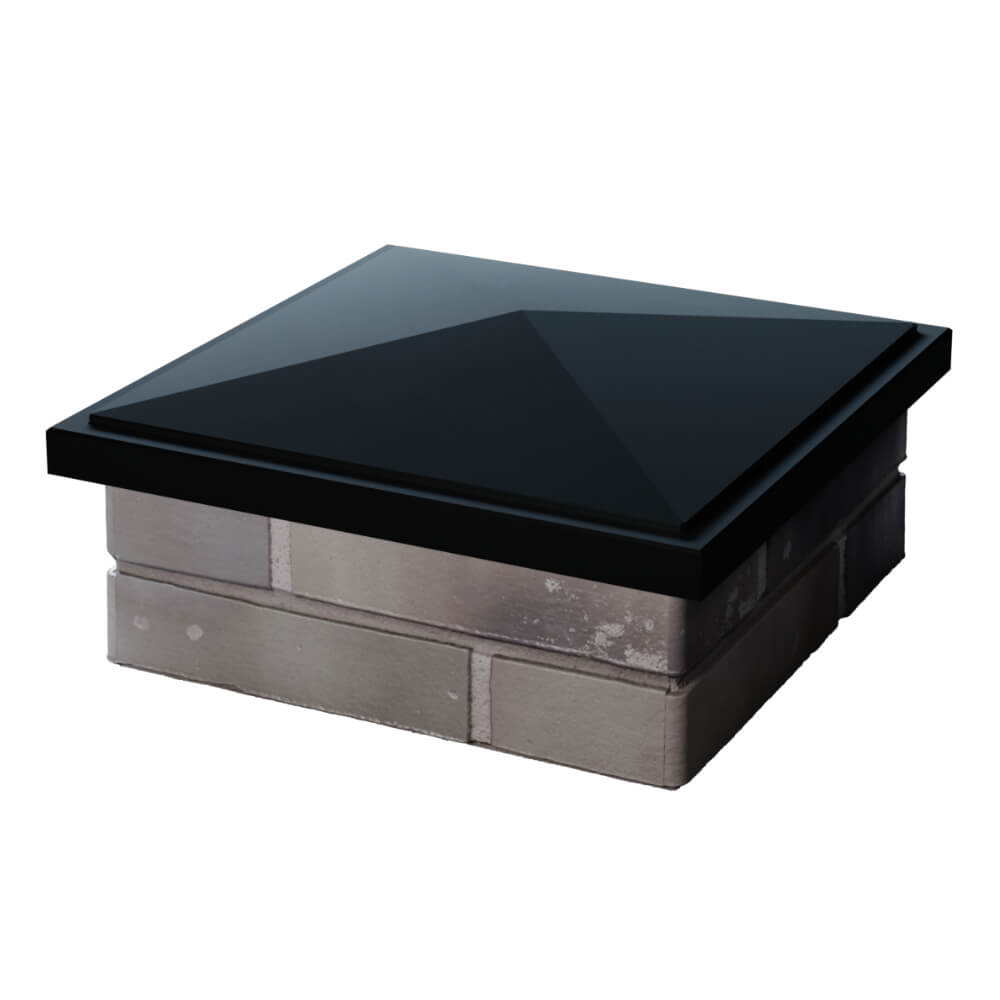 Колпак Zking БонаМоно Черный на столб 1.5х1.5 кирпича (385х385, 400х400мм) в Новороссийске фото