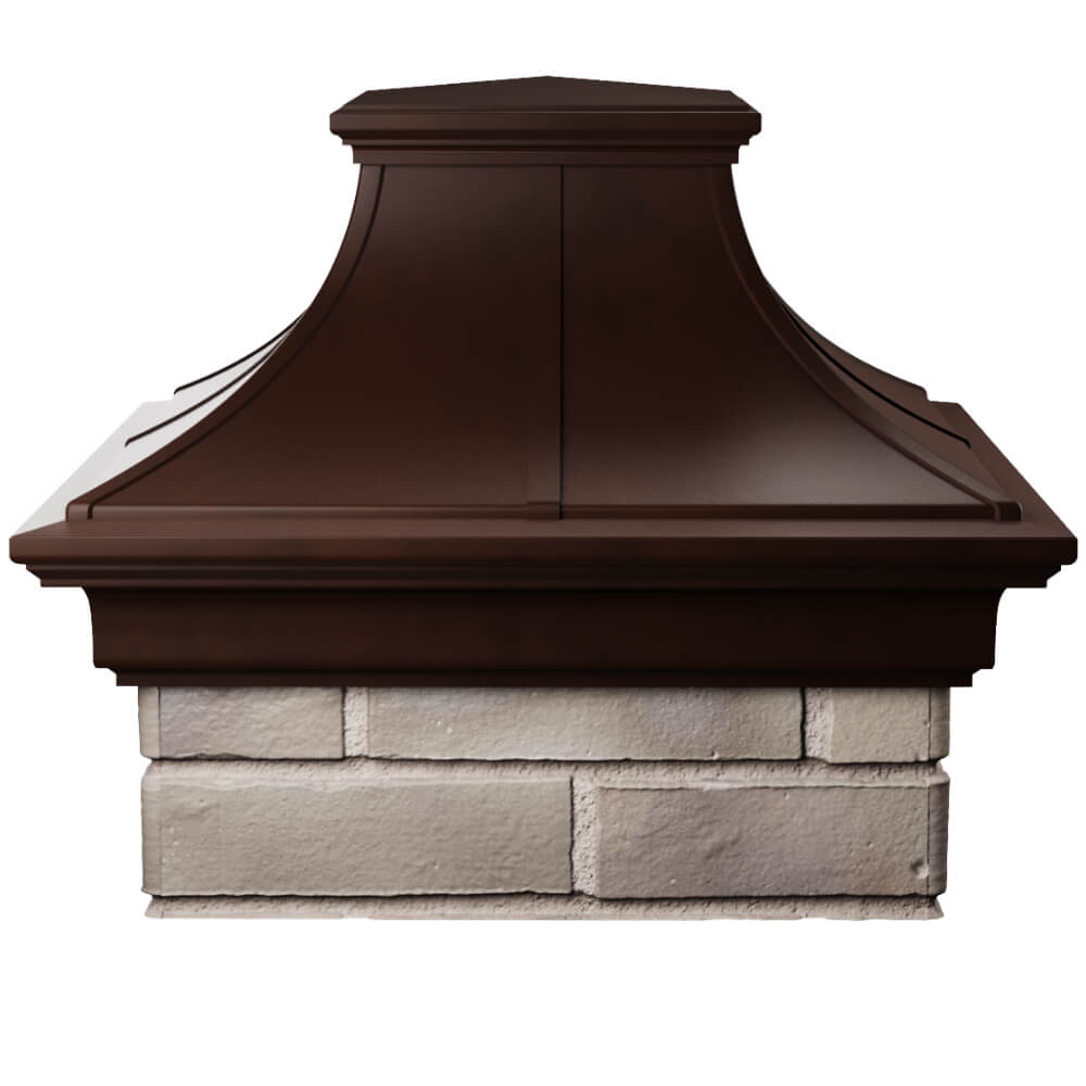 Колпак Zking Монблан Премиум Коричневый на столб 1.5х1.5 кирпича (385х385мм) Новороссийск фото
