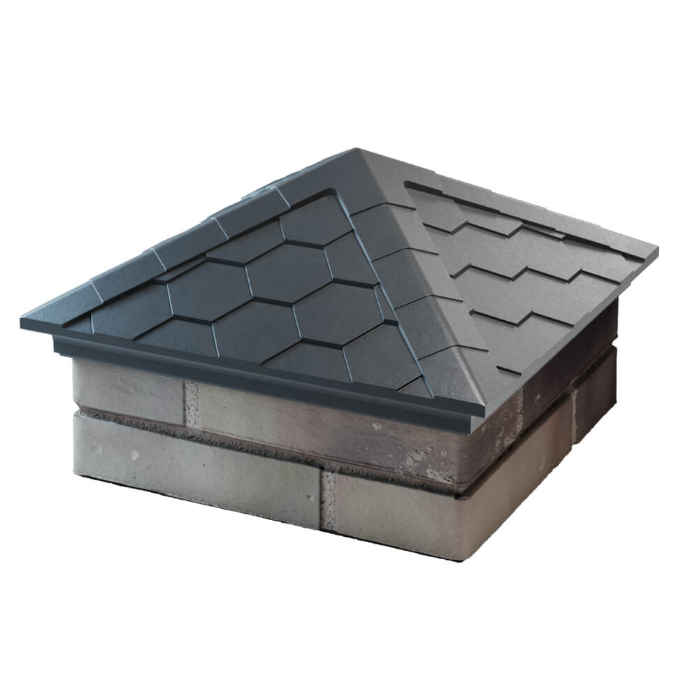 Колпак Zking Эверест Серый на столб 1.5х1.5 кирпича (390х390мм) в Новороссийске фото