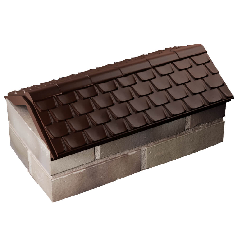 Парапет Zking Эльбрус Коричневый с посадкой на 1 кирпич (255мм) в Новороссийске фото