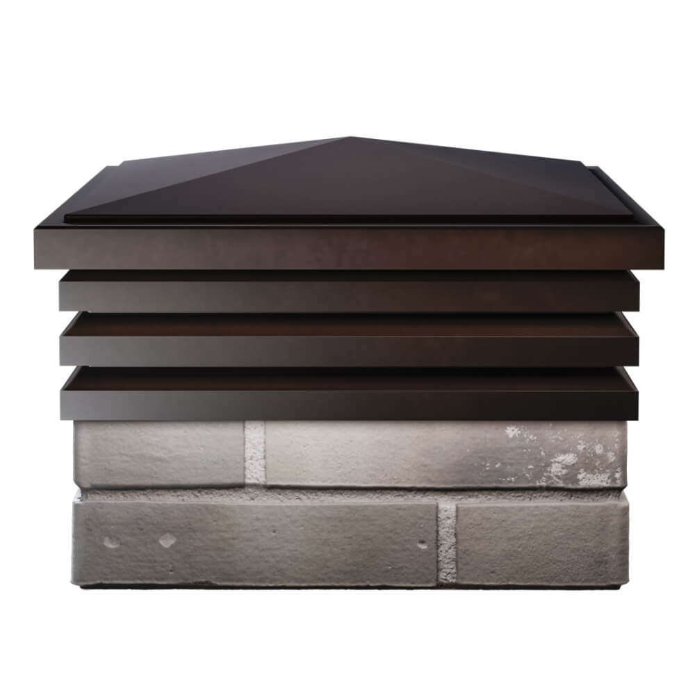 Колпак Zking Бона ХайТек Коричневый на столб 1.5х1.5 кирпича (385х385мм) Новороссийск фото