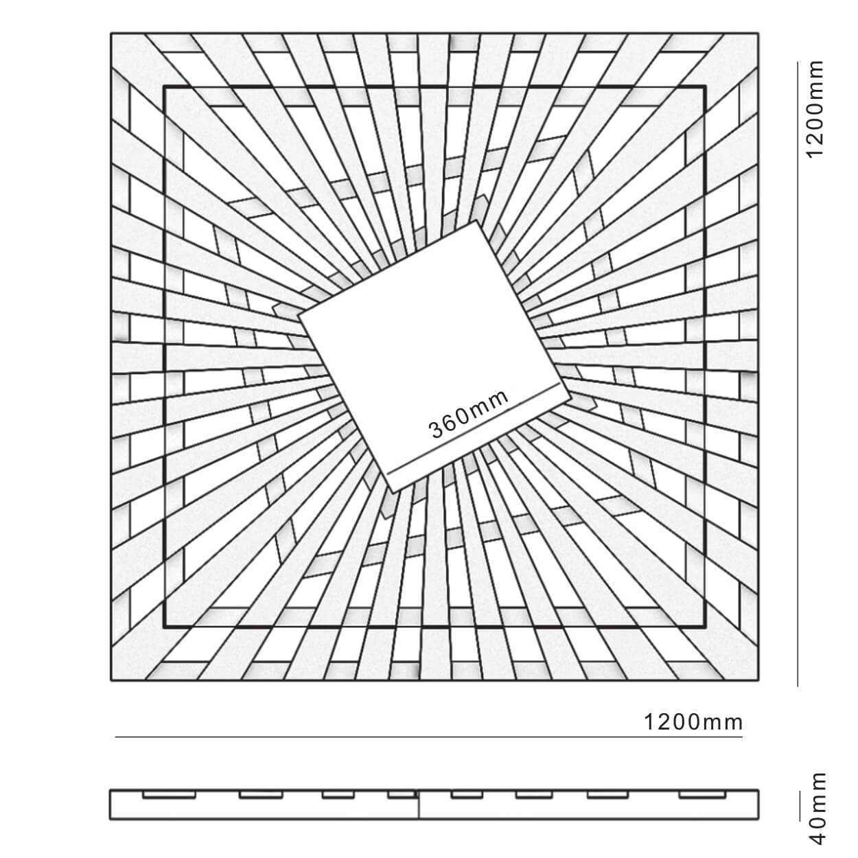 Приствольная решетка для дерева ZKING ATMOSPHERE 1.2х1.2м Черная в Новороссийске фото