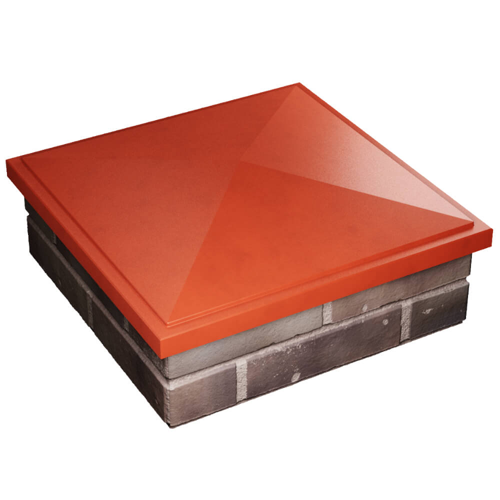 Колпак Zking БонаМоно Красный на столб 2х2 кирпича (515х515, 530х530мм) в Новороссийске фото