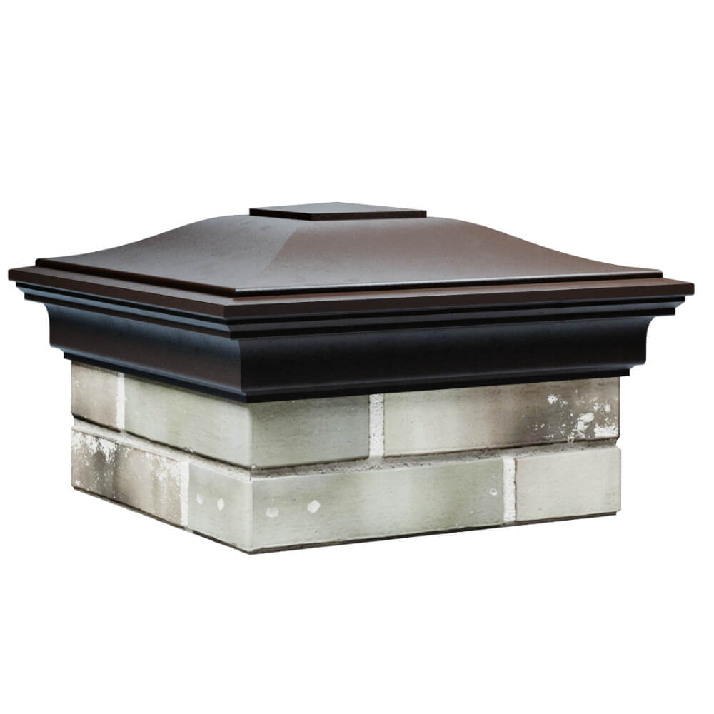 Колпак Zking Монблан Коричневый на столб 1.5х1.5 кирпича (385х385мм) в Новороссийске фото