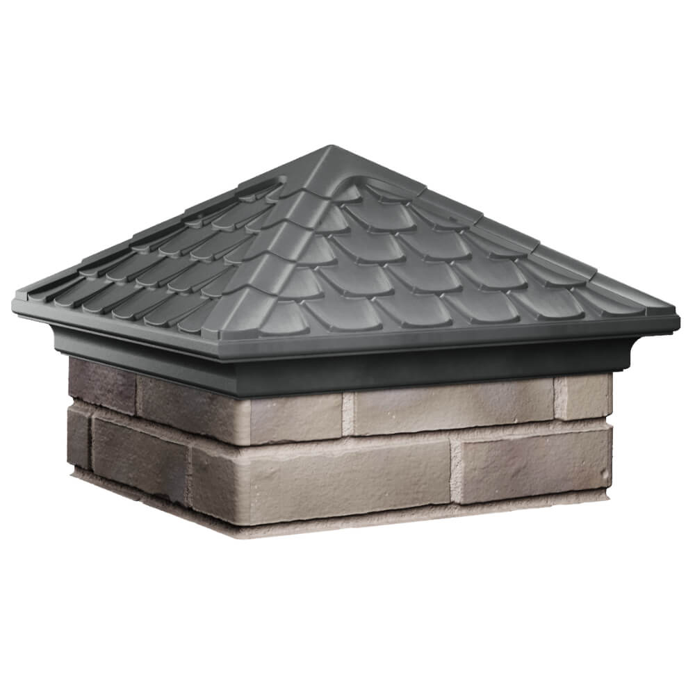Колпак Zking Эльбрус Серый на столб 1.5х1.5 кирпича (385х385мм) в Новороссийске фото