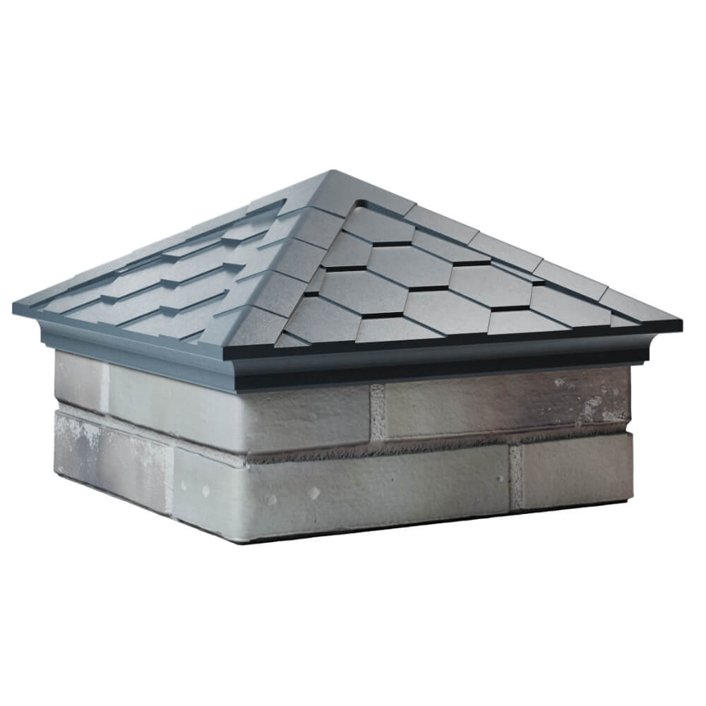 Колпак Zking Эверест Серый на столб 1.5х1.5 кирпича (390х390мм) в Новороссийске фото