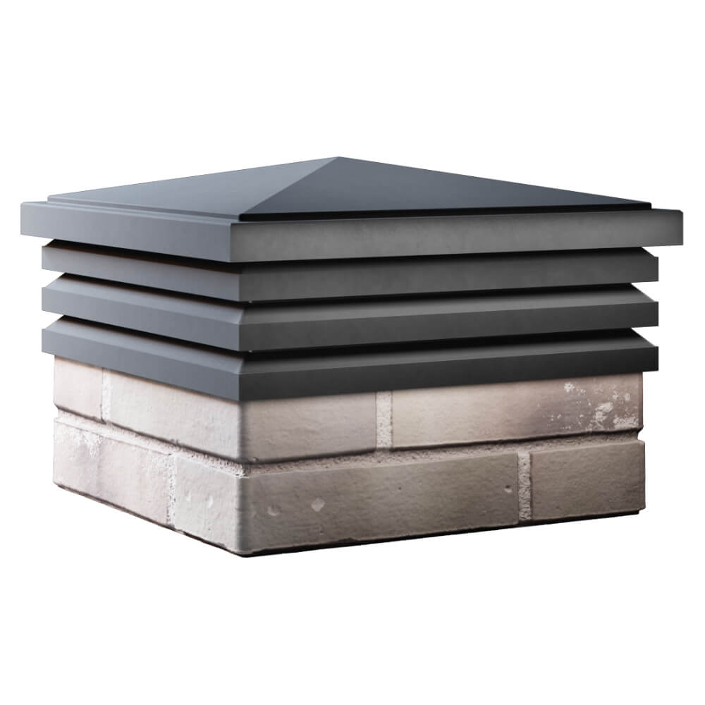 Колпак Zking Бона ХайТек Серый на столб 1.5х1.5 кирпича (385х385мм) в Новороссийске фото