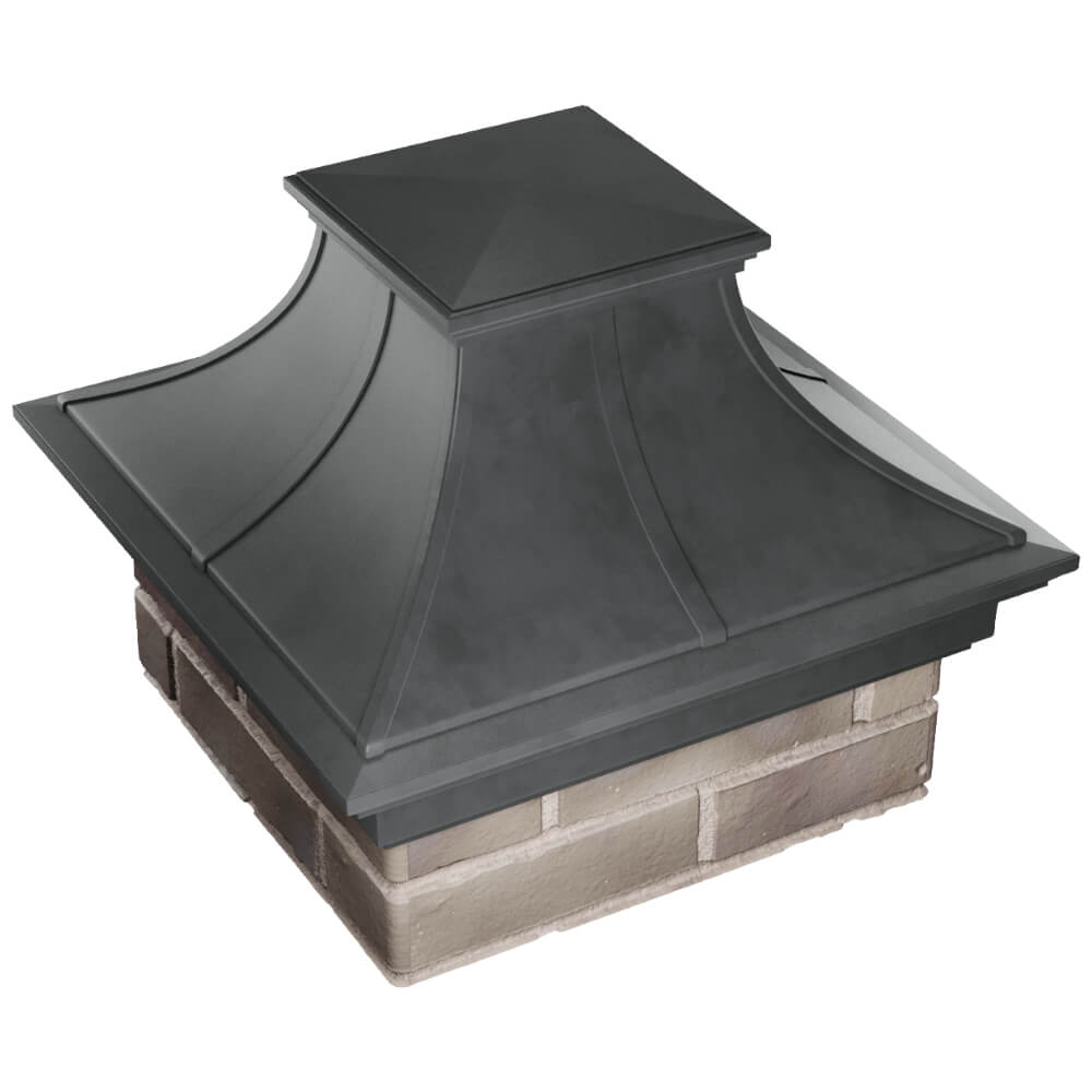 Колпак Zking Монблан Премиум Серый на столб 1.5х1.5 кирпича (385х385мм) в Новороссийске фото