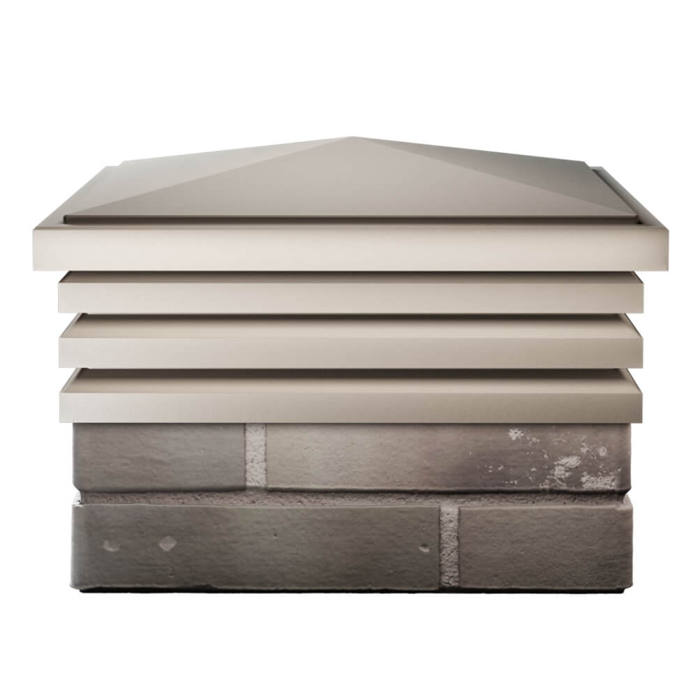 Колпак Zking Бона ХайТек Бежевый на столб 1.5х1.5 кирпича (385х385мм) Новороссийск фото